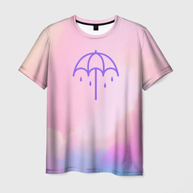 Мужская футболка 3D с принтом Bring Me The Horizon Umbrella в Курске, 100% полиэфир | прямой крой, круглый вырез горловины, длина до линии бедер | 
