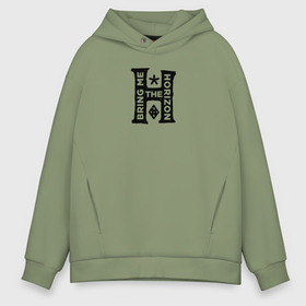 Мужское худи Oversize хлопок с принтом Bring Me The Horizon emblem в Петрозаводске, френч-терри — 70% хлопок, 30% полиэстер. Мягкий теплый начес внутри —100% хлопок | боковые карманы, эластичные манжеты и нижняя кромка, капюшон на магнитной кнопке | Тематика изображения на принте: 