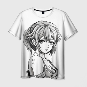 Мужская футболка 3D с принтом Anime girl   Kira в Санкт-Петербурге, 100% полиэфир | прямой крой, круглый вырез горловины, длина до линии бедер | Тематика изображения на принте: 