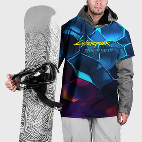 Накидка на куртку 3D с принтом Cyberpunk 2077  neon style в Тюмени, 100% полиэстер |  | 