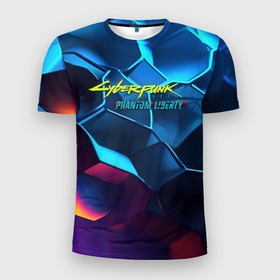 Мужская футболка 3D Slim с принтом Cyberpunk 2077  neon style , 100% полиэстер с улучшенными характеристиками | приталенный силуэт, круглая горловина, широкие плечи, сужается к линии бедра | 