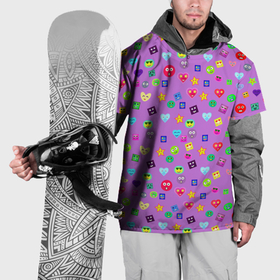 Накидка на куртку 3D с принтом Эмпатия   паттерн эмоджи в Тюмени, 100% полиэстер |  | 