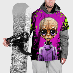 Накидка на куртку 3D с принтом Alien   comics art style , 100% полиэстер |  | 
