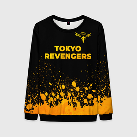 Мужской свитшот 3D с принтом Tokyo Revengers   gold gradient: символ сверху в Петрозаводске, 100% полиэстер с мягким внутренним слоем | круглый вырез горловины, мягкая резинка на манжетах и поясе, свободная посадка по фигуре | 