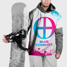 Накидка на куртку 3D с принтом Blue Exorcist neon gradient style , 100% полиэстер |  | 