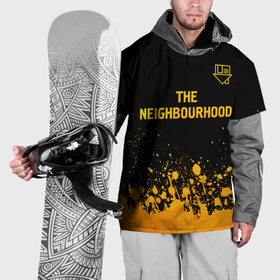 Накидка на куртку 3D с принтом The Neighbourhood   gold gradient: символ сверху в Тюмени, 100% полиэстер |  | 