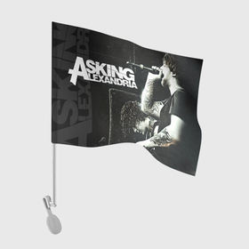 Флаг для автомобиля с принтом Asking Alexandria singer в Курске, 100% полиэстер | Размер: 30*21 см | Тематика изображения на принте: 