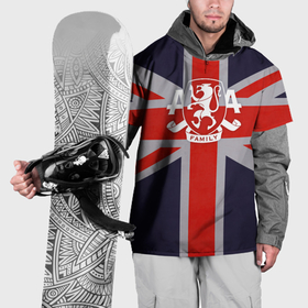 Накидка на куртку 3D с принтом Asking Alexandria британский флаг , 100% полиэстер |  | 