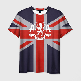 Мужская футболка 3D с принтом Asking Alexandria британский флаг , 100% полиэфир | прямой крой, круглый вырез горловины, длина до линии бедер | Тематика изображения на принте: 