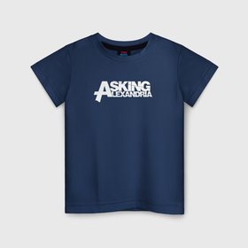 Светящаяся детская футболка с принтом Asking Alexandria  logo в Новосибирске,  |  | 