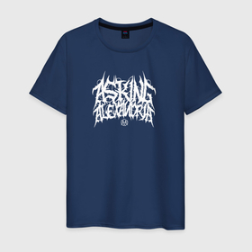 Светящаяся мужская футболка с принтом Asking Alexandria lettering ,  |  | Тематика изображения на принте: 