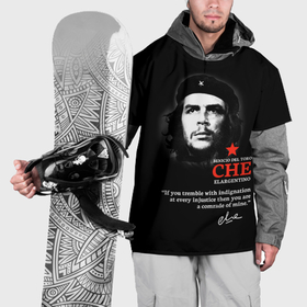 Накидка на куртку 3D с принтом Che Guevara автограф , 100% полиэстер |  | Тематика изображения на принте: 