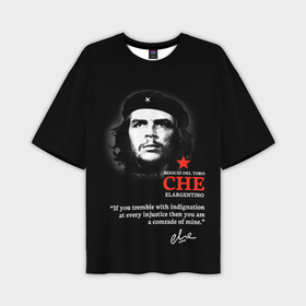 Мужская футболка oversize 3D с принтом Che Guevara автограф в Екатеринбурге,  |  | 
