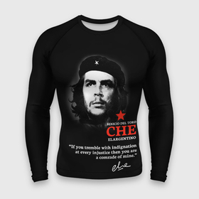 Мужской рашгард 3D с принтом Che Guevara автограф в Белгороде,  |  | Тематика изображения на принте: 