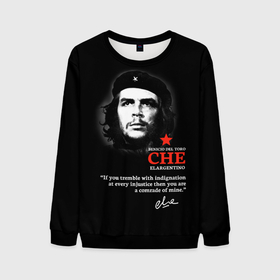 Мужской свитшот 3D с принтом Che Guevara автограф в Новосибирске, 100% полиэстер с мягким внутренним слоем | круглый вырез горловины, мягкая резинка на манжетах и поясе, свободная посадка по фигуре | 
