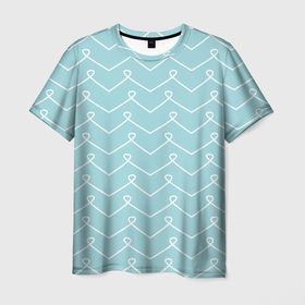 Мужская футболка 3D с принтом Небо голубое в Петрозаводске, 100% полиэфир | прямой крой, круглый вырез горловины, длина до линии бедер | 