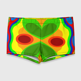 Мужские купальные плавки 3D с принтом Цветные плавные фигуры в Тюмени, Полиэстер 85%, Спандекс 15% |  | Тематика изображения на принте: 