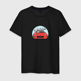 Мужская футболка хлопок с принтом Mazda Miata mx5 NC в Петрозаводске, 100% хлопок | прямой крой, круглый вырез горловины, длина до линии бедер, слегка спущенное плечо. | Тематика изображения на принте: 