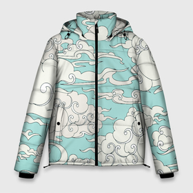 Мужская зимняя куртка 3D с принтом Fly clouds в Белгороде, верх — 100% полиэстер; подкладка — 100% полиэстер; утеплитель — 100% полиэстер | длина ниже бедра, свободный силуэт Оверсайз. Есть воротник-стойка, отстегивающийся капюшон и ветрозащитная планка. 

Боковые карманы с листочкой на кнопках и внутренний карман на молнии. | 