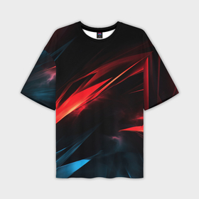 Мужская футболка oversize 3D с принтом Red  black  abstract в Курске,  |  | 