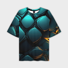 Мужская футболка oversize 3D с принтом Объемные большие плиты в Ухте,  |  | 