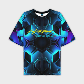 Мужская футболка oversize 3D с принтом Cyberpunk 2077   neon  texture в Курске,  |  | Тематика изображения на принте: 