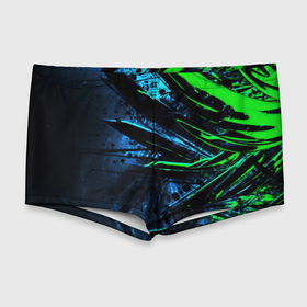 Мужские купальные плавки 3D Black green abstract: в Ухте, Полиэстер 85%, Спандекс 15% |  |