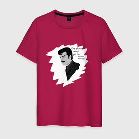 Мужская футболка хлопок с принтом Freddie в Кировске, 100% хлопок | прямой крой, круглый вырез горловины, длина до линии бедер, слегка спущенное плечо. | 