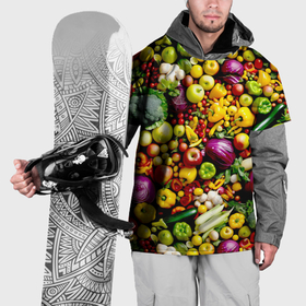 Накидка на куртку 3D с принтом Свежие овощи и фрукты в Белгороде, 100% полиэстер |  | 