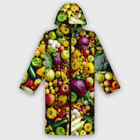 Мужской дождевик 3D с принтом Свежие овощи и фрукты в Петрозаводске,  |  | 