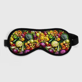 Маска для сна 3D с принтом Свежие овощи и фрукты в Белгороде, внешний слой — 100% полиэфир, внутренний слой — 100% хлопок, между ними — поролон |  | 