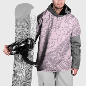Накидка на куртку 3D с принтом Цветочная абстракция розовый в Белгороде, 100% полиэстер |  | 