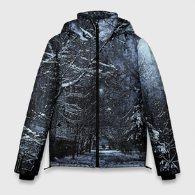 Мужская зимняя куртка 3D с принтом Зимний пейзаж стилизация в Екатеринбурге, верх — 100% полиэстер; подкладка — 100% полиэстер; утеплитель — 100% полиэстер | длина ниже бедра, свободный силуэт Оверсайз. Есть воротник-стойка, отстегивающийся капюшон и ветрозащитная планка. 

Боковые карманы с листочкой на кнопках и внутренний карман на молнии. | 