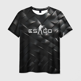Мужская футболка 3D с принтом CS GO  black chrome , 100% полиэфир | прямой крой, круглый вырез горловины, длина до линии бедер | 