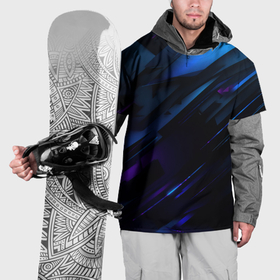 Накидка на куртку 3D с принтом Синие и фиолетовые оттенки , 100% полиэстер |  | 