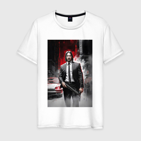Мужская футболка хлопок с принтом Киллер Баба Яга в Кировске, 100% хлопок | прямой крой, круглый вырез горловины, длина до линии бедер, слегка спущенное плечо. | 
