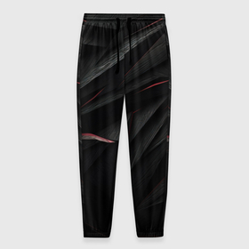 Мужские брюки 3D с принтом Black      texture , 100% полиэстер | манжеты по низу, эластичный пояс регулируется шнурком, по бокам два кармана без застежек, внутренняя часть кармана из мелкой сетки | 