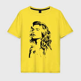Мужская футболка хлопок Oversize с принтом Рисованный портрет девушки в Тюмени, 100% хлопок | свободный крой, круглый ворот, “спинка” длиннее передней части | Тематика изображения на принте: 