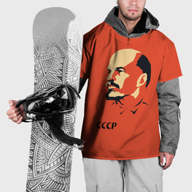 Накидка на куртку 3D с принтом СССР Ленин жив в Екатеринбурге, 100% полиэстер |  | 