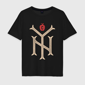 Мужская футболка хлопок Oversize с принтом New York City NYC в Тюмени, 100% хлопок | свободный крой, круглый ворот, “спинка” длиннее передней части | 