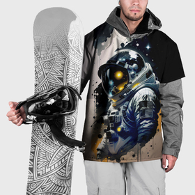 Накидка на куртку 3D с принтом Космонавт в скафандре   набросок в Курске, 100% полиэстер |  | 