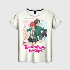Женская футболка 3D с принтом Tomo chan Is a Girl , 100% полиэфир ( синтетическое хлопкоподобное полотно) | прямой крой, круглый вырез горловины, длина до линии бедер | 