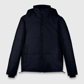 Мужская зимняя куртка 3D с принтом Глубокий чёрно синий однотонный в Екатеринбурге, верх — 100% полиэстер; подкладка — 100% полиэстер; утеплитель — 100% полиэстер | длина ниже бедра, свободный силуэт Оверсайз. Есть воротник-стойка, отстегивающийся капюшон и ветрозащитная планка. 

Боковые карманы с листочкой на кнопках и внутренний карман на молнии. | Тематика изображения на принте: 