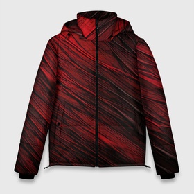 Мужская зимняя куртка 3D с принтом Black red  texture в Новосибирске, верх — 100% полиэстер; подкладка — 100% полиэстер; утеплитель — 100% полиэстер | длина ниже бедра, свободный силуэт Оверсайз. Есть воротник-стойка, отстегивающийся капюшон и ветрозащитная планка. 

Боковые карманы с листочкой на кнопках и внутренний карман на молнии. | 