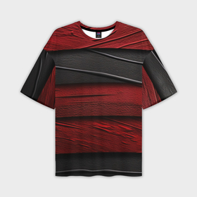 Мужская футболка oversize 3D с принтом Black red  texture в Тюмени,  |  | 