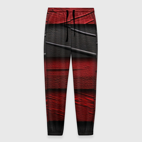 Мужские брюки 3D с принтом Black red  texture , 100% полиэстер | манжеты по низу, эластичный пояс регулируется шнурком, по бокам два кармана без застежек, внутренняя часть кармана из мелкой сетки | 