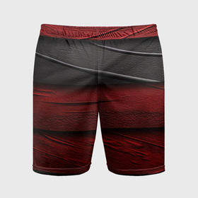 Мужские шорты спортивные с принтом Black red  texture в Новосибирске,  |  | 