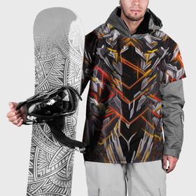 Накидка на куртку 3D с принтом Киберпанк доспехи красные в Курске, 100% полиэстер |  | 