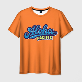 Мужская футболка 3D с принтом Aloha Pacific в Курске, 100% полиэфир | прямой крой, круглый вырез горловины, длина до линии бедер | 