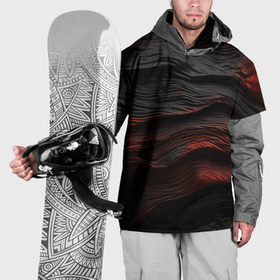 Накидка на куртку 3D с принтом Black   red texture , 100% полиэстер |  | 